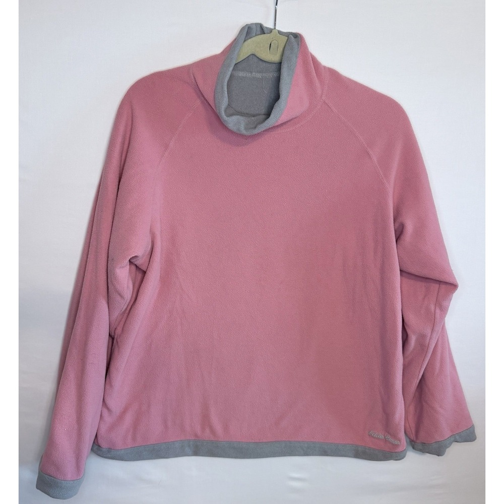 Eddie Bower Women's Medium Pink & Gray Cowl Neck Sweater Long Sleeve